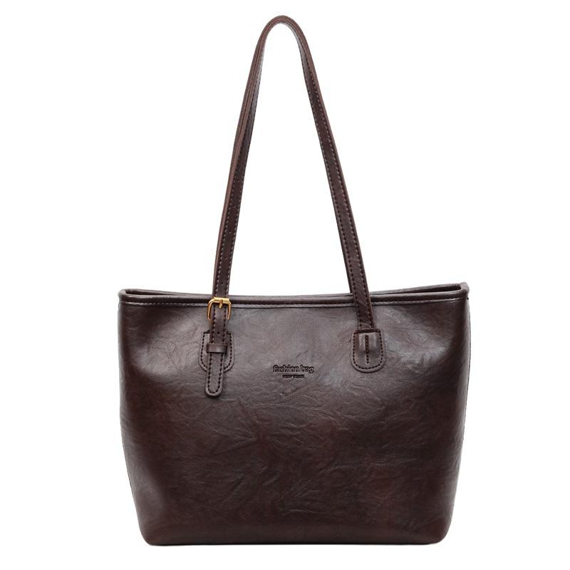 Fashion large-capacity bag to work New casual class One shoulder texture Fashion commuter tote bag