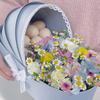Baby Showers Empty Hamper Basket Cradle Gift Box Cardboard Flower Basket Floral Arrangement Box For Baby Showers Wedding