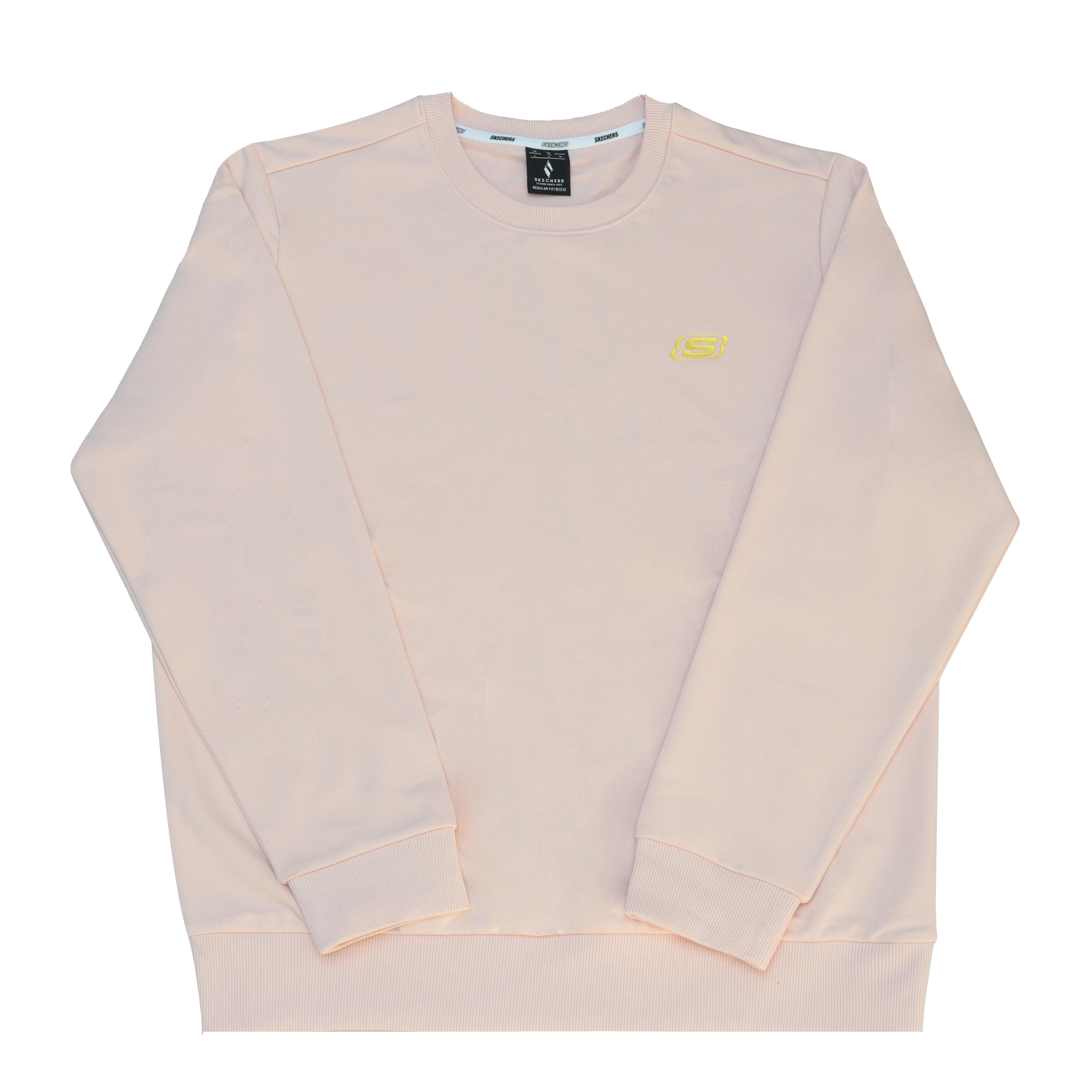 Skechers Однотонная с принтом логотипа Повседневная Модная Удобная Универсальная Свитшот с круглым вырезом С длинным рукавом Толстовка Унисекс толстовка RF-L424U011-01NK S