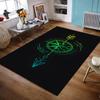 Arrow Compass Design In Green Gradient Non-slip Rug Suitable for Living Room and Bedroom Sofas
