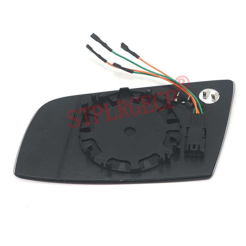 Pour BMW Série 5 6 E60 E61 E63 E64 2004-2010 – Verre de rétroviseur latéral chauffant de remplacement avec plaque