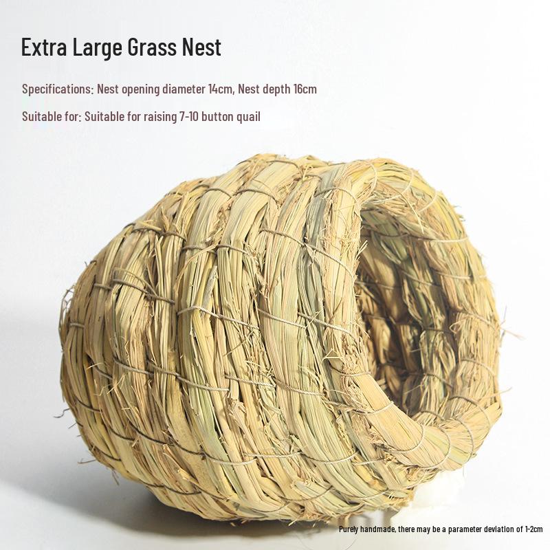 Cockatiel Egg-Laying Nest: Handwoven Tiger Grass Insulated Bird Nest for Warmth and Comfort