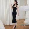 Spring and Summer New Women's Knitted Sling Hip Dress