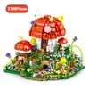 Micro Briques Maison Champignon Mini Briques Modèle DIY Assemblage Puzzle Jouets pour Enfants Filles Noël Anniversaire Cadeaux