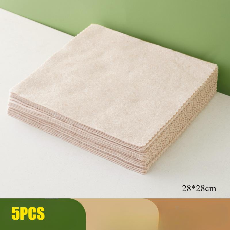 Plant Fiber Kitchen Rags, Household Super Absorbent Cleaning Cloths, Oil-free Cleaning Scouring Pads