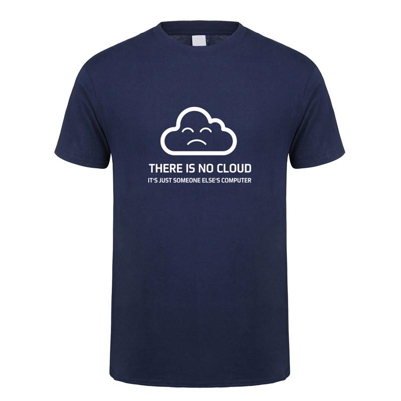 Mode Neu Es gibt keine Wolke Es ist nur der Computer eines anderen T-Shirt Kurzarm Baumwoll-T-Shirt Jungen Oberteile T-Shirt OT-848