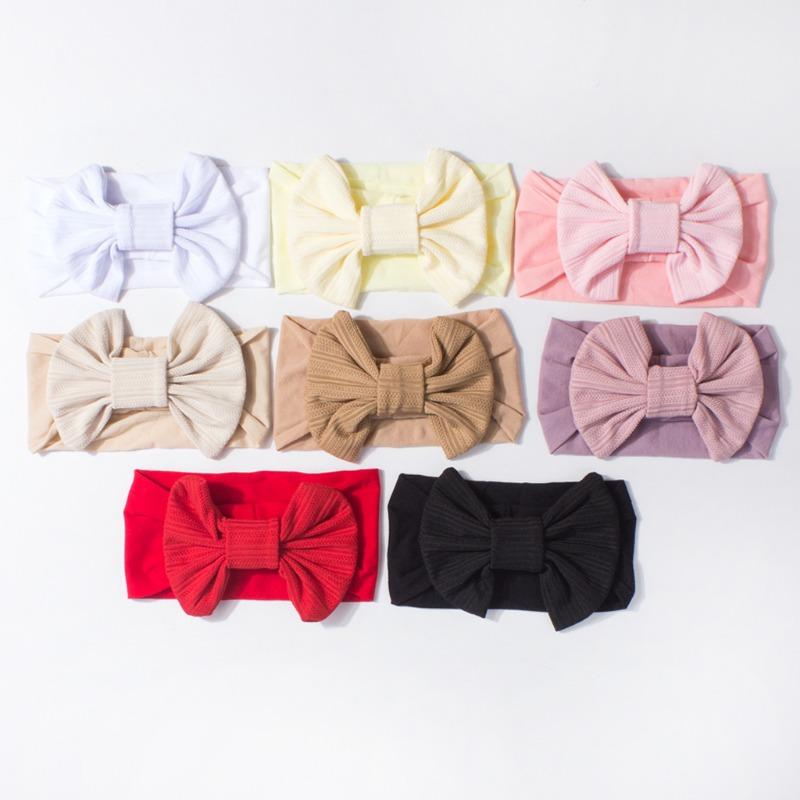 New Thin Baby Headband, Cute Solid Color Bow Children's Headscarf, Summer Baby Hair Accessories