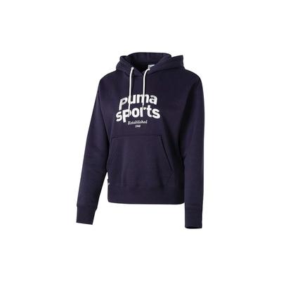Puma Sports Lifestyle Series Letter Print Casual Hoodie Women Hoodies Navy 625306-16