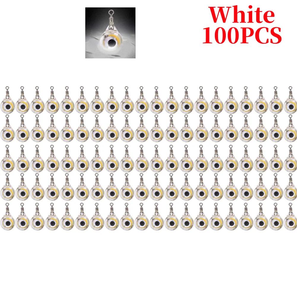 LED Attracting Fish Light Mini Deep Drop Underwater Eye Shape Fishing Squid Fishing Bait Luminous Lure for Attracting Fish
