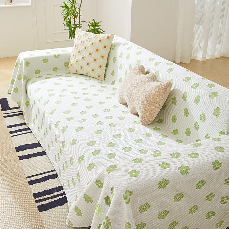 Cool Feeling Ice Silk Sofa Cover Cloth Summer Non-Slip Cushion Summer Leather Sofa Cover Backrest Cover Towel