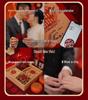 Complete Chinese Engagement Banquet Decoration Set with Backdrop and Tableware – Free Shipping