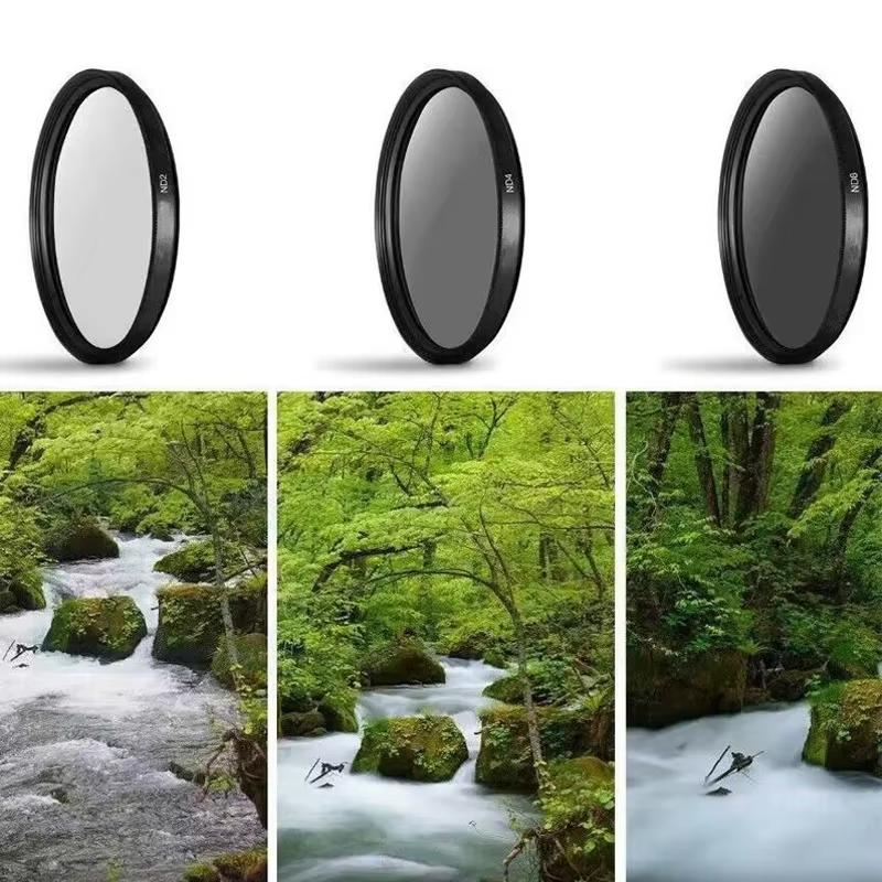 Lightdow Lens Filter ND2 ND4 ND8 3 In 1 Set Neutral Density Filter 49 52 55 58 62 67 72 77 82 for Nikon Sony Pentax Canon Camera