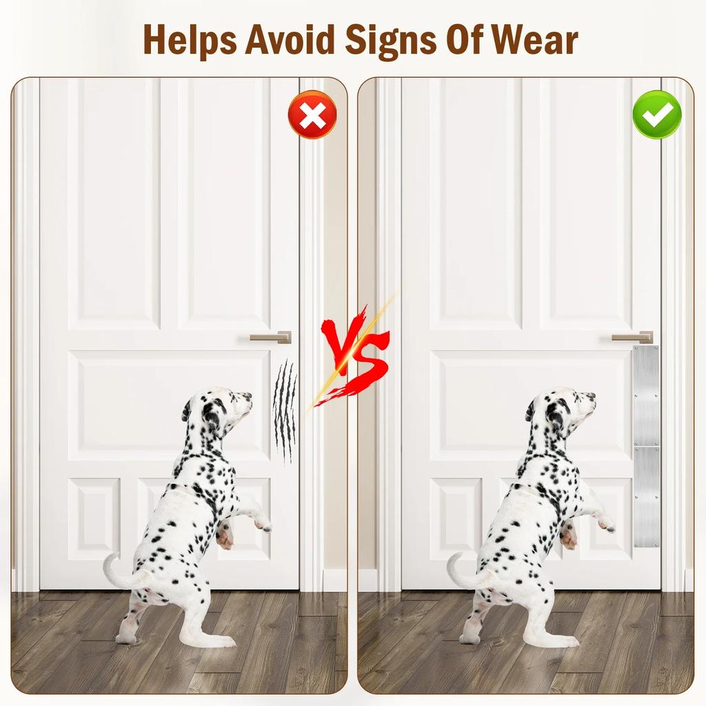 2 STK. Edelstahl-Türschwelle mit 12 Schrauben, satinierte Trittplatte, Kratzschutz für Innen- und Außentüren, 4 x 16 Zoll