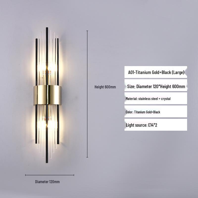 Elegant Luxury Glass Wall Lamp for Living Room, Bedroom, Hotel, or Bedside - Designer Style with Personality