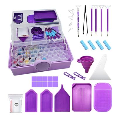 Diamond Painting Beads Storage Box Set Diamond Art Portable Bead Storage Organizer Diamond Art Accessories Tool Box