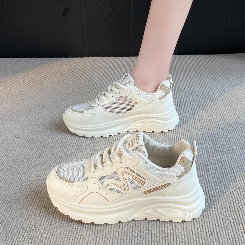 

Platform dad shoes women s shoes 2025 spring mesh breathable and lightweight running sports and leisure versatile student running shoes 40