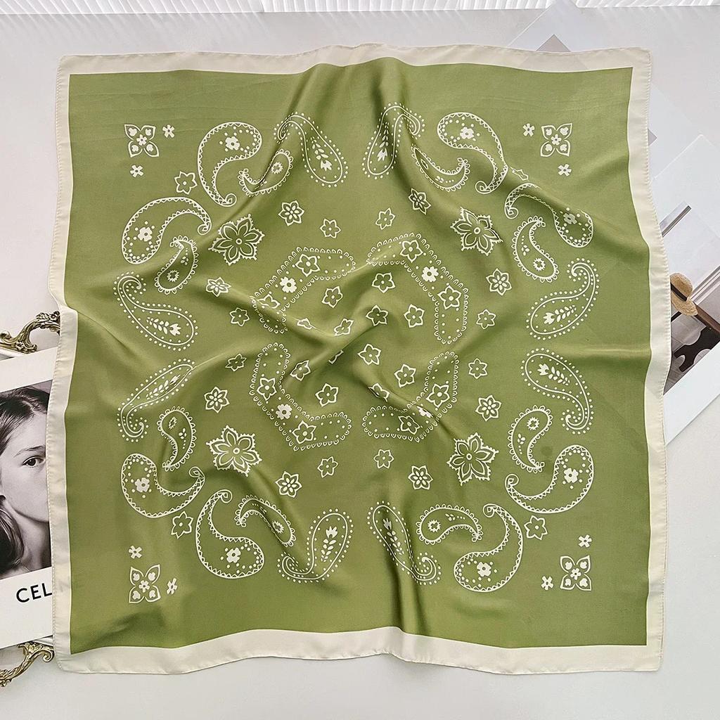 70 Cm Square Scarf Women's Satin Square Print Wrap Foulard Handkerchief Bandanna Neck Hair Skinny Tie Scarves Shawls