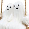 Halloween Couple Swing Ghost Statue Smile Spooky Cute Face Ghost Hanging Decor Gifts for Girlfriend Halloween Gift