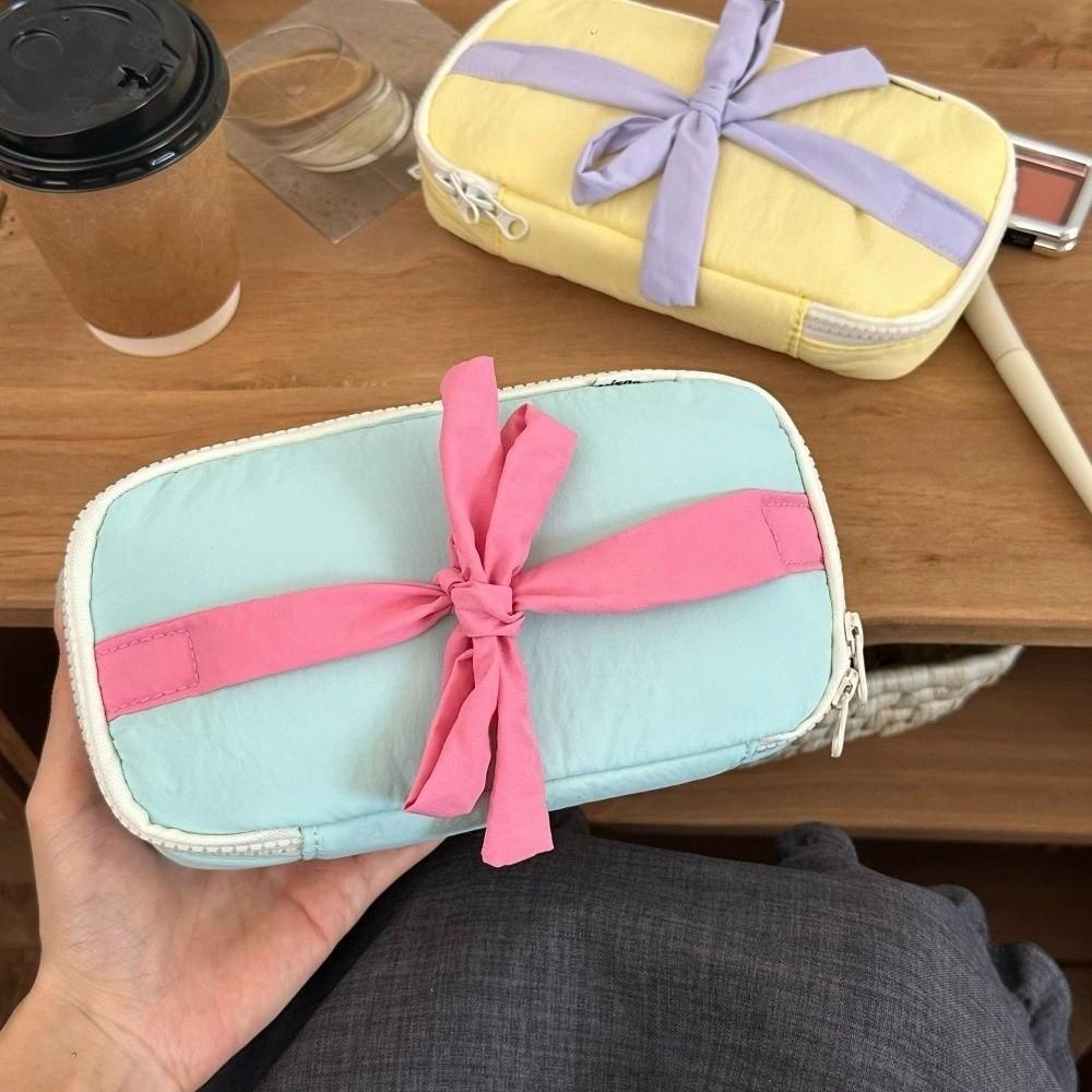Bowknot Korean Style Pencil Case Large Capacity Bow Pencil Pouch Cartoon Bow Stationery Bag  Office