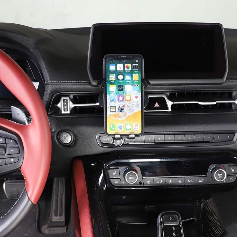 Car Accessories for Toyota GR Supra MK5 A90 -2025 ABS Black Car Dashboard Air Outlet Phone Holder Interior