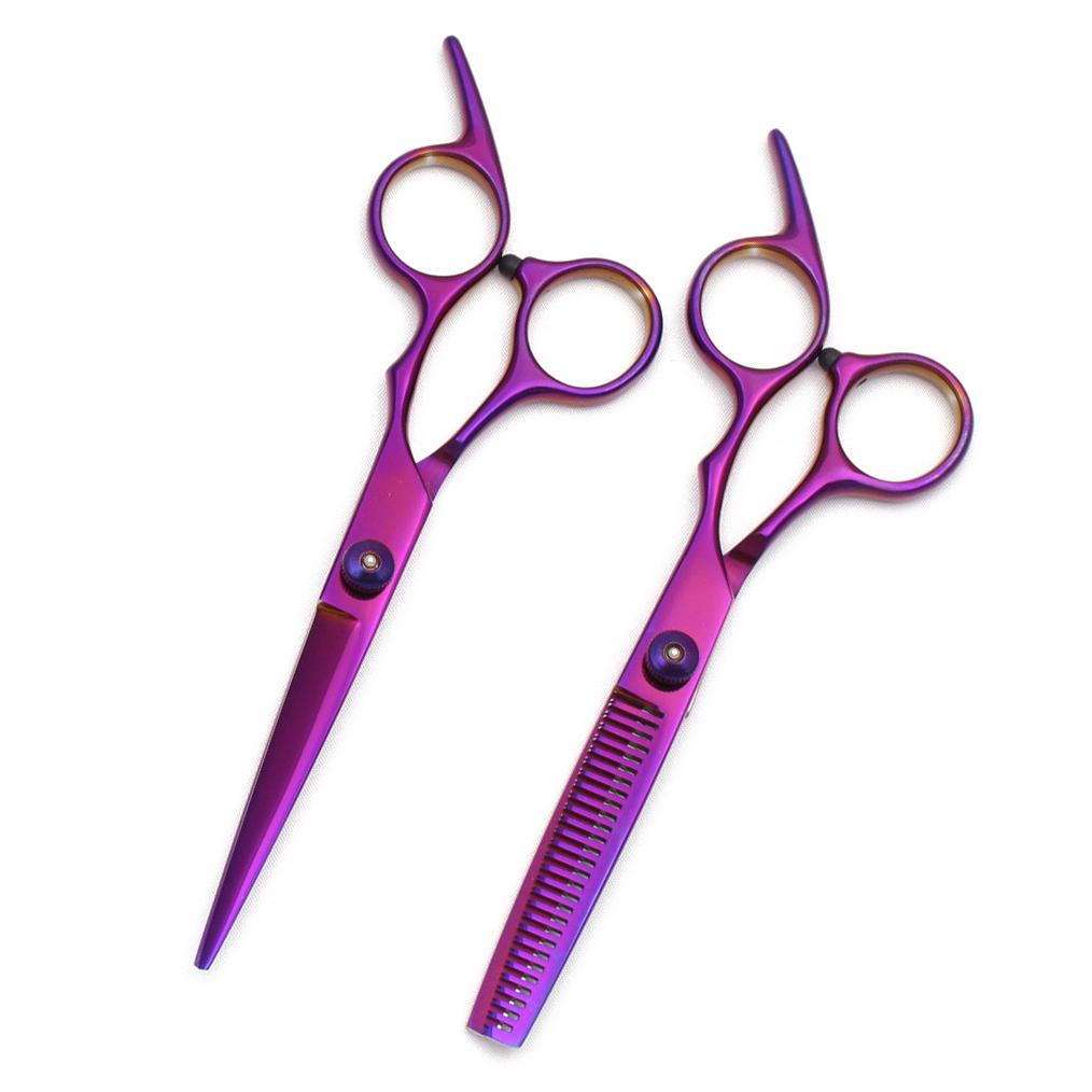 Haarschere 6" Edelstahl Haarschneideschere Friseur Ausdünnschere Haarschnitt Rasiermesser Kamm Wape Set für Friseurbedarf Dropshipping