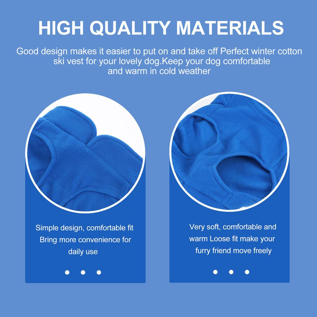 1Pcs Solid Color Pet Vest for Dogs Winter Warm Clothing Easy to Put on Take Off Delicately Made Fine Workmanship Relaxing