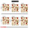 2pcs,2D Plane Printing Creative Curtains Tea Apple Harmony Durable 100% Polyester Fabric (without Rod) Holiday for Bedroom &