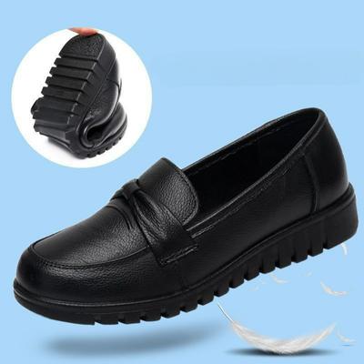 Spring and Autumn Mother Shoes Single Shoes Soft Sole Comfortable Single Shoes Women's Shoes Non-slip Flat Bottom