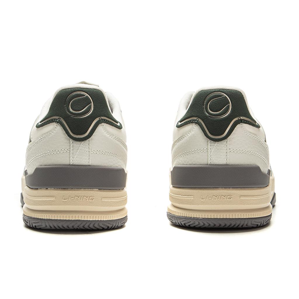 New LiNing Moon Glaze Slip Resistant, Abrasion Resistant, Breathable Low Top Skateboard Shoes Men's White Gray AGCV333-1