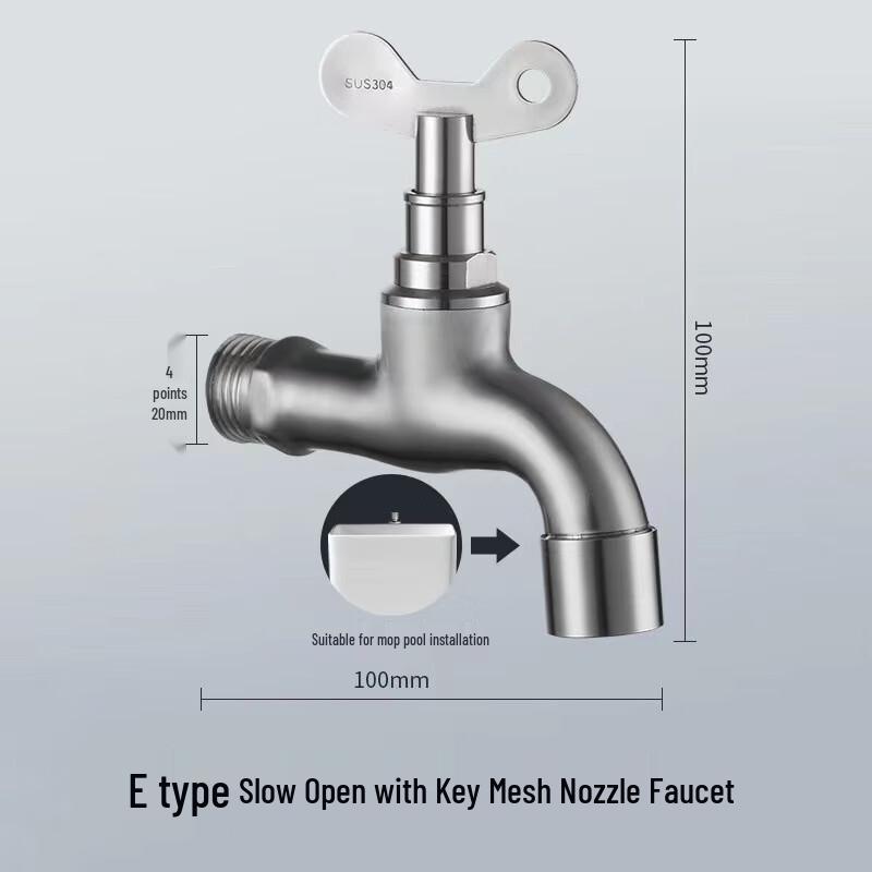 TLXT 304 Stainless Steel Wall-Mounted Outdoor Faucet