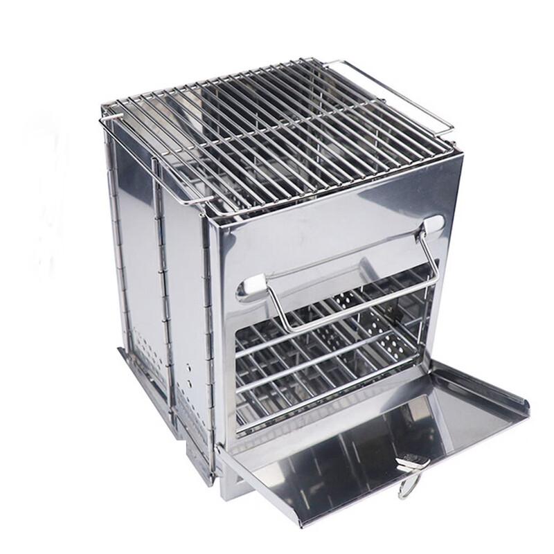 Oeny Portable Folding Stainless Steel Camping Wood Stove