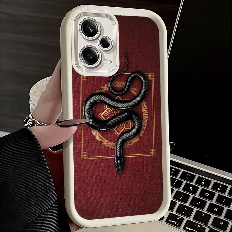 Phone Case for Xiaomi Redmi Note 15 14 13 Pro Plus Black Snake Doodle Shell 12S 11 11S 11T 5G 14S Soft Silicone Funda