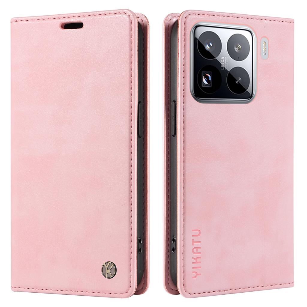 YIKATU YK-006 Pro pouzdro pro Xiaomi 15 Pro Magnetické zavírání Kožený kryt na telefon Litchi textura