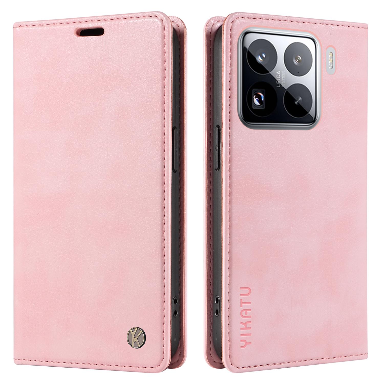 

YIKATU YK-006 For Xiaomi 15 Pro Case Magnetic Closure Leather Phone Cover Litchi Texture F