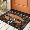 Christmas Eve Horror Welcome Rug - Universal Halloween Theme Home Decor For Both Indoor And Outdoor Use