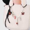Bag Charm Handbag Chain Decoration for Women Gothic Punk Devil Eye Butterfly Tassels Pendant Accessories for Purse Chain
