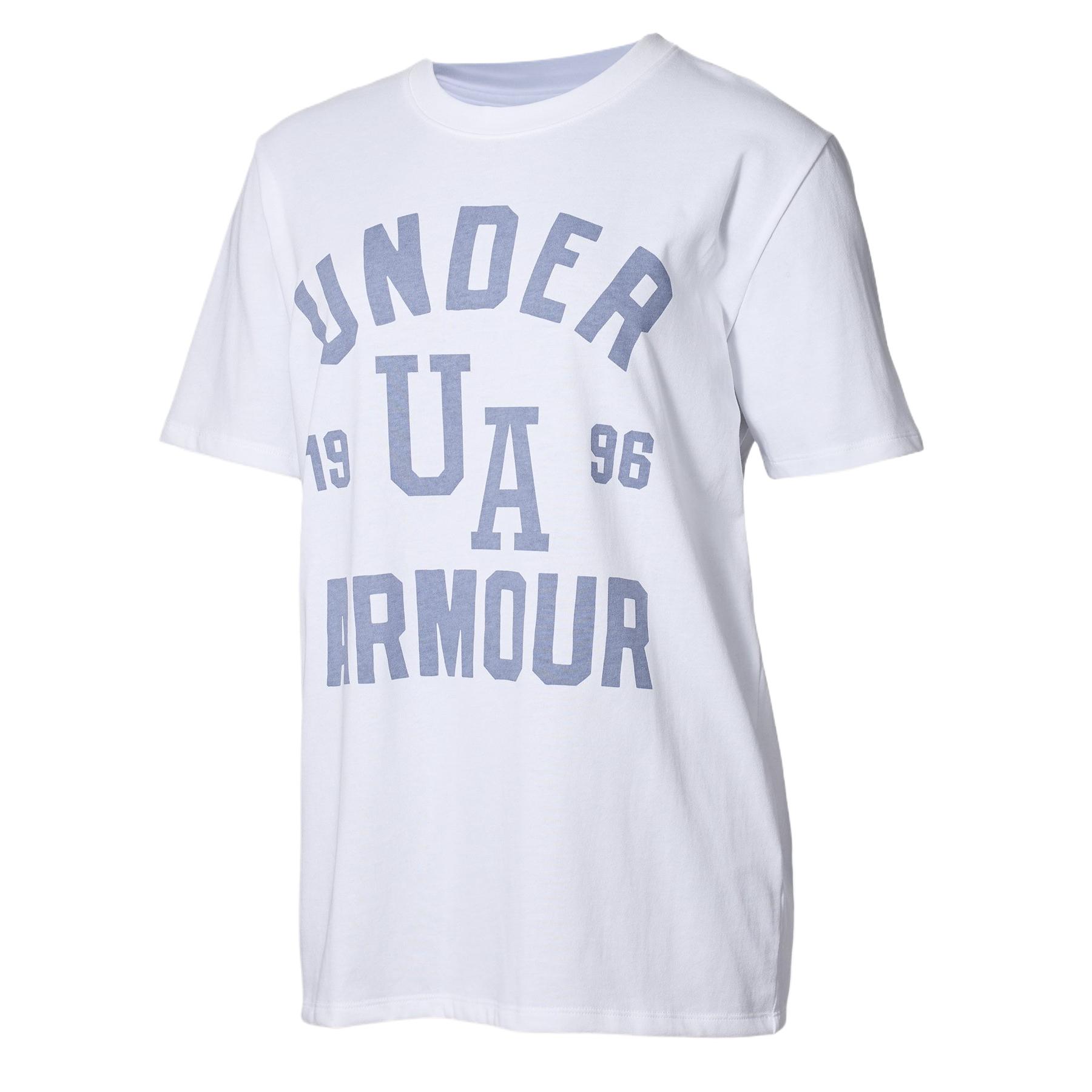 Under Armour Drop Shoulder Sleeve T Shirt Women s White 1389749-100 L