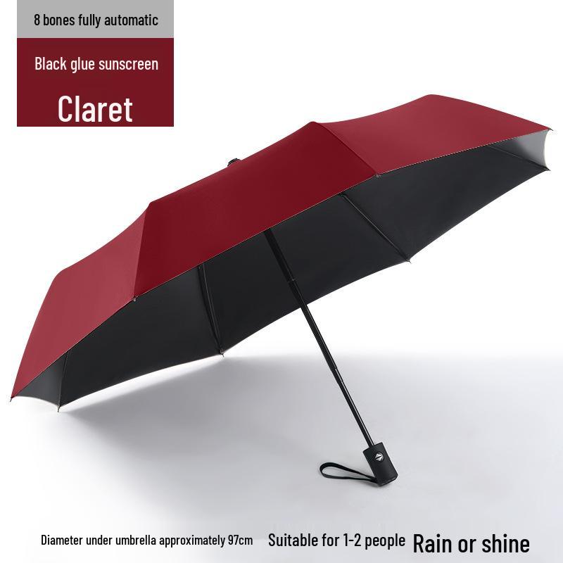 Ombrello Invertito per 3 Persone: Ingrandito, Rinforzato, Protettivo UV, per Sole e Pioggia, Design Pieghevole con Colla Nera.