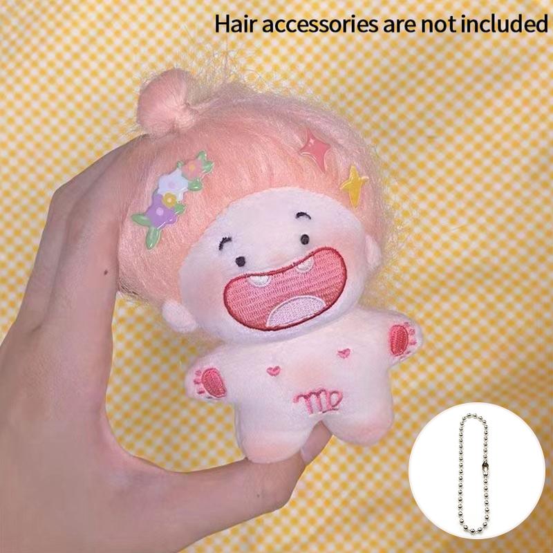 12 Zodiac Constellations Keychain Cute Kawaii Cartoon Stuffed Doll Fashion Bag Charms Phone Car Key Hanging Pendant Birthday Gifts