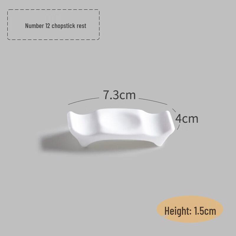 Pure White Ceramic Multi-Use Chopstick & Spoon Rest