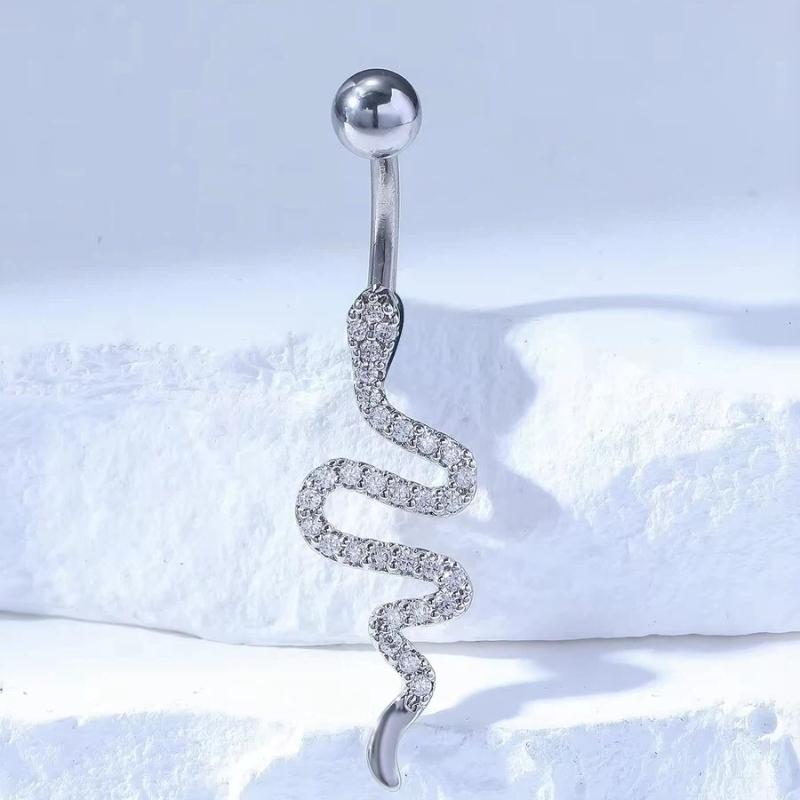 Sexy Belly Navel Piercing Stainless Steel Fashion Snake Belly Ring For Women Body Jewelry