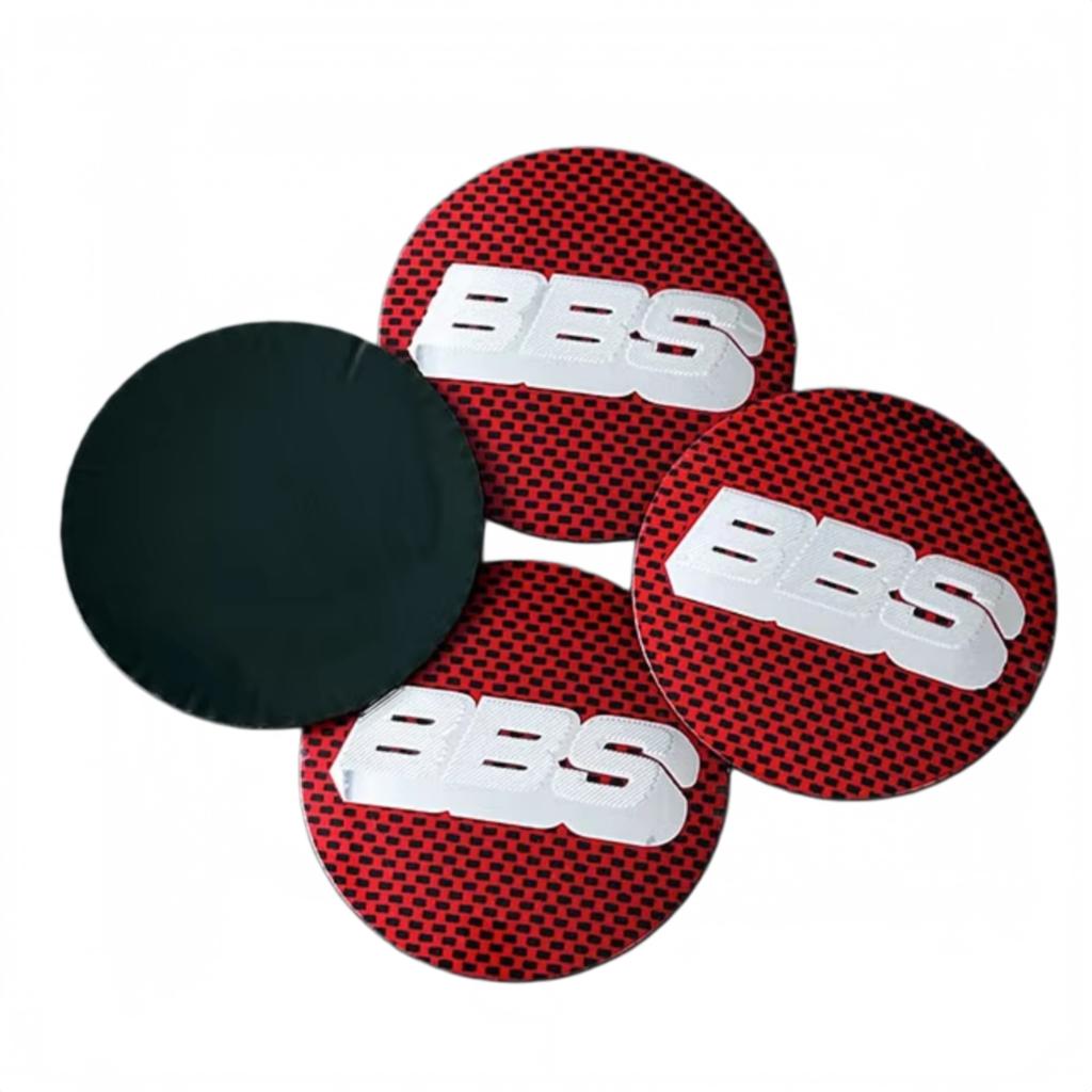 4 Stück 56/60/65/70mm BBS Logo Auto Radnaben Aufkleber Auto Radnabendeckel Emblem Felgennabe Abdeckung Abzeichen Aufkleber Styling Zubehör