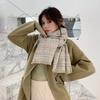 Scarf women's autumn and winter imitation cashmere plaid shawl versatile small fresh student long warm thickened scarf
