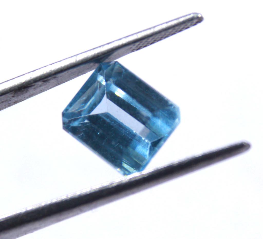 6.65 Carat Attractive Offer Sky Blue Aquamarine Brazil Emerald Shape Certified Gemstone SN119