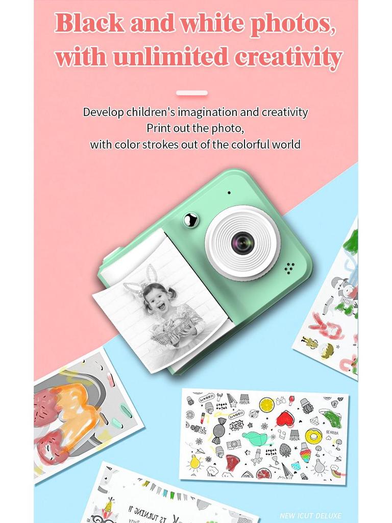 Kids' Instant Print Digital Camera - Fun Toy for Photos