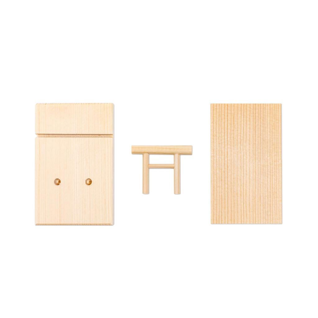 Torii Gate Stand for Shrine and Temple Amulets, Simple Shinto Shrine, Compact, Assembly Required, Shinto Items, Goshuincho (Stamp Book), Wooden Tags