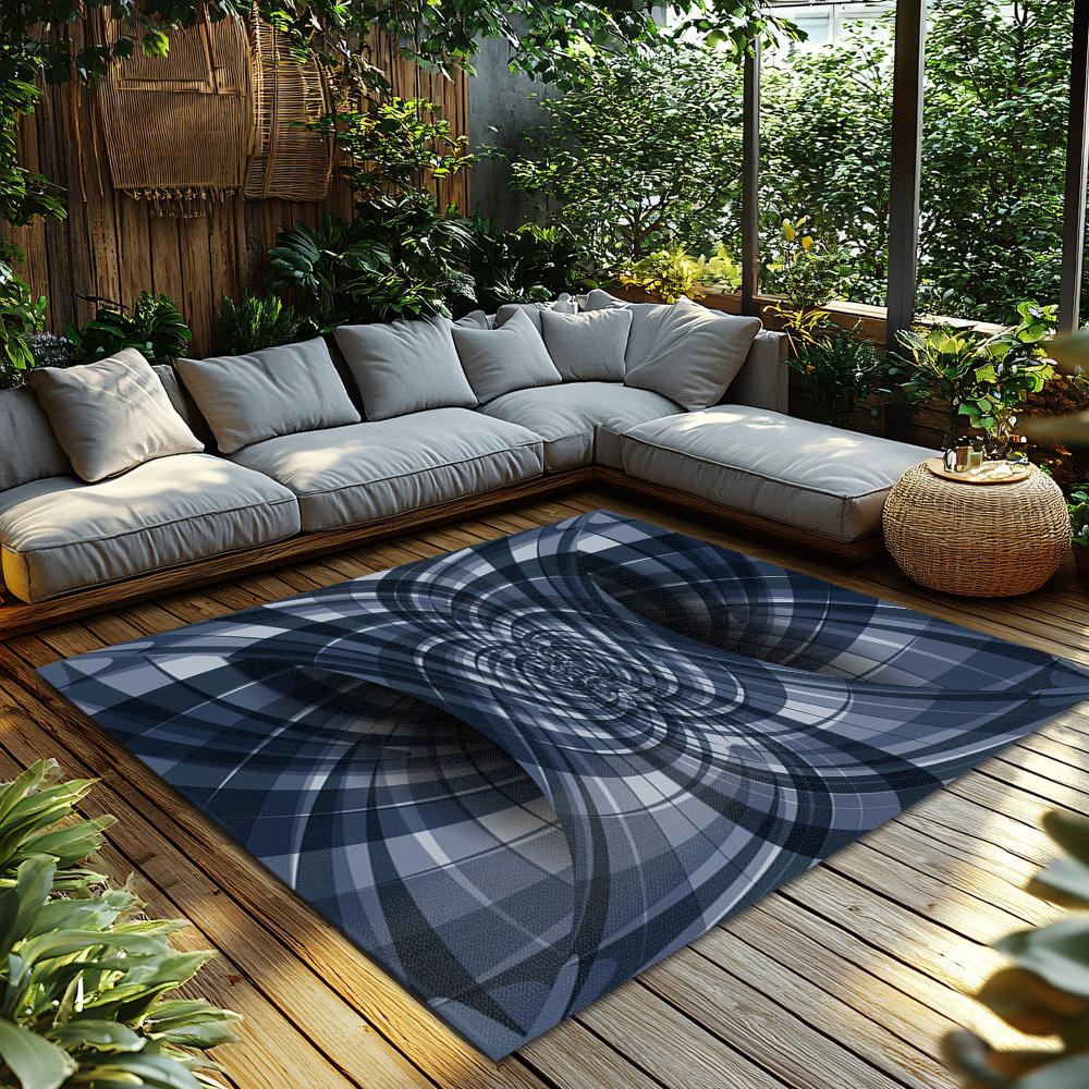 Tuniu Abstract Warp Geometric Irregular Rug Floor Mat for Living Room Bedroom Kitchen Decor