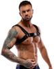 ZADO - Adjustable Men's Leather Suspenders Black