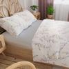 ZOE bedding set 220x200 cm - satin cotton, subtle floral pattern