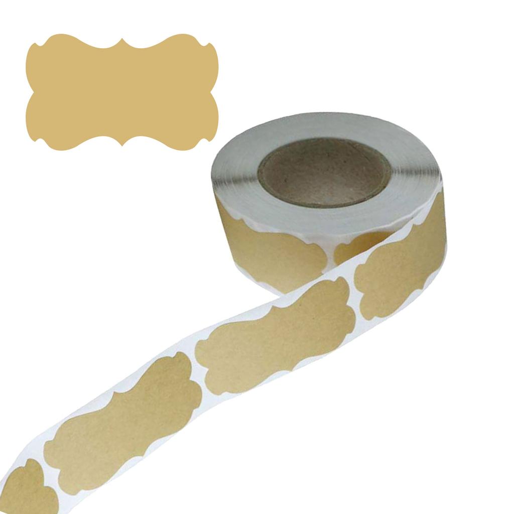 Self-Adhesive Sticker Writeable Gift Sticker Jam Label Household Labels for Baking Card Envelope Bottle and Wedding